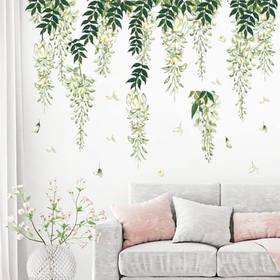 Dailygoody - Wanddecoratie - Hangende Bloemen - Perfect voor Kinderen - Multikleur - Muurstickers - Sfeervolle Decoratie voor Woonkamer