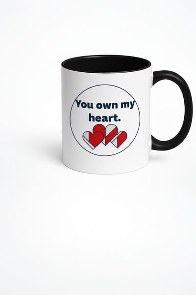 Romantische Mok 'You Own My Heart' met Hartjes | Liefdesbeker voor Valentijn & Jubileum