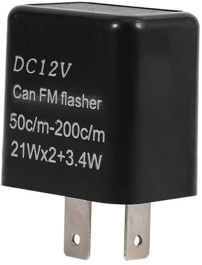 Dailygoods - Blinkrelais LED - 2-polig - Universaal voor Motorrijders - 12V - Instelbare snelheid - Veiligheidsfunctie - Geschikt voor motoren