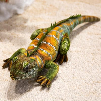 Tropisch Regenwoud Wildlife Simulatie Hagedis Pluche Pop Levensgetrouwe Kameleon Knuffels Schattig Reptiel Huisdier Model Kinderen Cadeaus 45-50cm groen