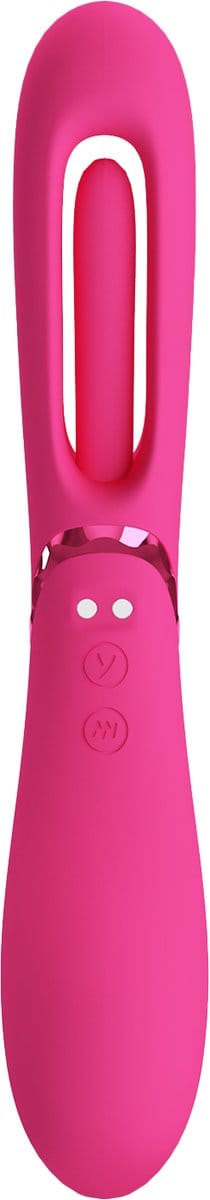 Pretty Love - Romance Lexie - Vibrator met Wiebelend Tongetje - Roze