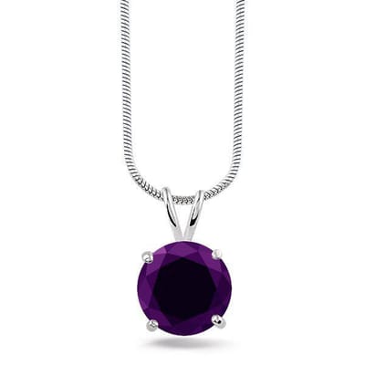 Montebello Ketting  Berfun Purple - 925 Zilver Gerhodineerd - Ø10mm - 42mm