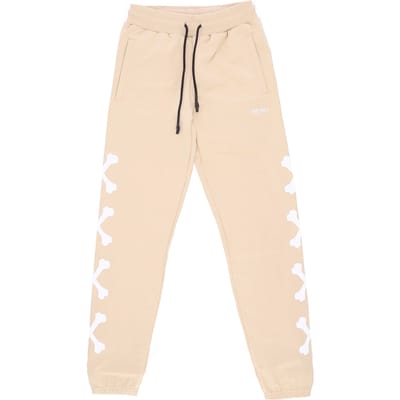 Heren lichtgewicht trainingsbroek Cross Bones broek beige/wit