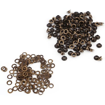 100 stuks metalen oogjes kleine doorvoertules met ringen voor leerknutselen doe-het-zelf naaien ID 5mm