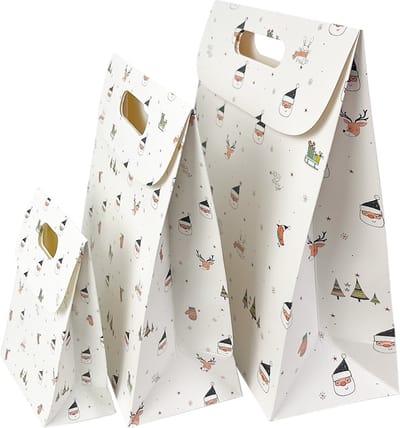 Kerstverpakking Kerst Zakjes Verpakking Kerstdecoratie Kerst Cadeau Verpakking Kerstboom Decoratie Papier - Wit