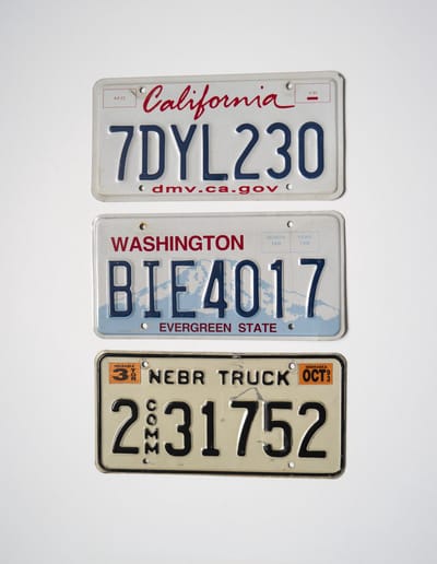 Mancave Decoratie - USA kentekenplaat - 100% Authentiek - Set van 3
