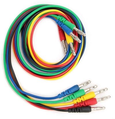 Bananenstekker Meetsnoeren - Testkabels Multimeter - Elektrisch Testen - Verwijderbare Sondes - 4 mm - Zwart