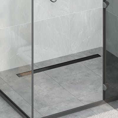vidaXL - 2 - in - 1 - Doucheafvoer - Zwart - 100 - cm - Roestvrij - staal - 304
