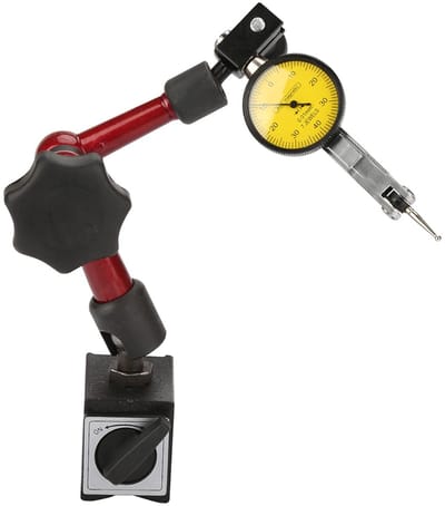 Dailygoods- Meetklok Flexibel - Magnetische Basis - 0-0,8mm Meetbereik - 0,01mm Resolutie - Precisie Metingen - 530g Gewicht - Hefboommeter
