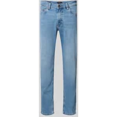 straight fit jeans van katoenmix