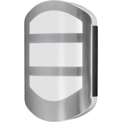 OSRAM ENDURA Style Plate Wall wandlamp in moderne roestvrijstalen look met indirect licht, heldere en functionele LED-buitenlamp, IP44-bescherming, voor entreeverlichting en gevels