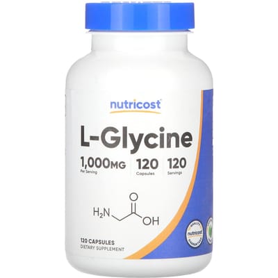 L-Glycine, 1 000 mg, 120 capsules