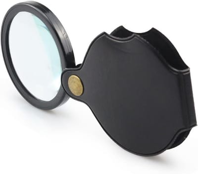Zakvergrootglas - Opvouwbare loep - Lezen en inspecteren - Draaibare behuizing - Compact formaat - Zwart