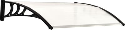 Voordeurluifel Overkapping - Regenbescherming Huis - Entree Beschermen - UV-bestendig Polycarbonaat - 120 x 75 cm - Transparant