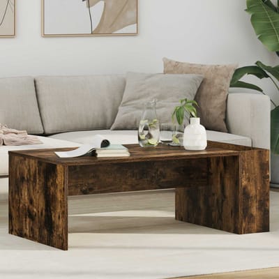 vidaXL - Salontafel - Rook - Eiken - 95 - x - 50 - x - 34 - cm - Bewerkt - hout