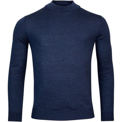Thomas Maine Trui Turtleneck Single Knit Indigo / male