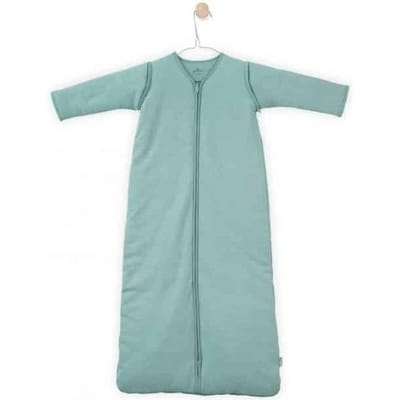 Jollein Tiny waffle Padded Babyslaapzak - met afritsbare mouw - 110cm - soft green