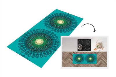 Keukenloper - Loper keuken - Mandala - Design - Patronen - Filigraan - 120x50 cm - Keukenloper vinyl