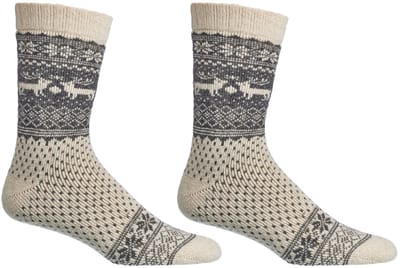 Noorse sokken | Merinowol | Alpacawol | Kleur: Antraciet | Dames & Heren | 6 paar