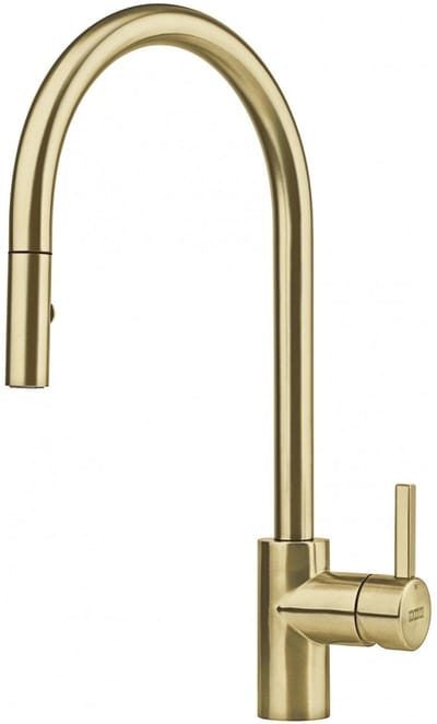 Franke Eos Neo - Keukenkraan FC 0045.504 met uittrekbare vuistdouche, goud 115.0681.244