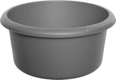 Whitefurze kleine Afwasteil/afwasbak - 4 liter - grijs - 27 x 27 x 13 cm - rond - kunststof