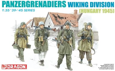 Dragon Modelbouwpakket Militaire voertuigen - 6194 Duitse Soldaten WWII - Pantsergrenadiers Wikingdivisie - Hongarije 1945 - 4 Figuren Plastic - 1:35 - Modelbouw