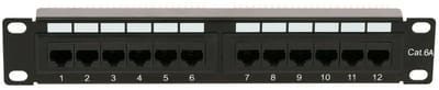 DSIT 10 inch CAT6a UTP patchpaneel - 12 poorts