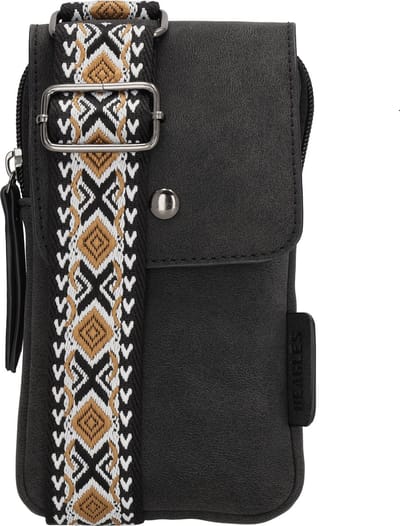 Beagles Malaga Crossbody Telefoontasje met Trendy Schouderband - Zwart