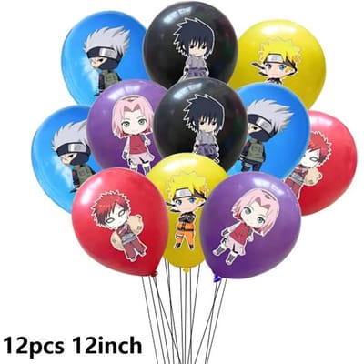 Nieuwe 12 stuks 12-inch Naruto Latex Ballonnen Feestartikelen Videogame Feestballon Ballonnen Kinderverjaardagsfeest Decoraties Cadeau Speelgoed QTY-12pcs blue