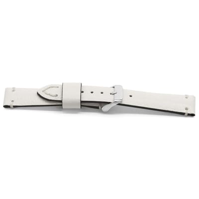Horlogeband H512 Americana Leder Wit 22x20