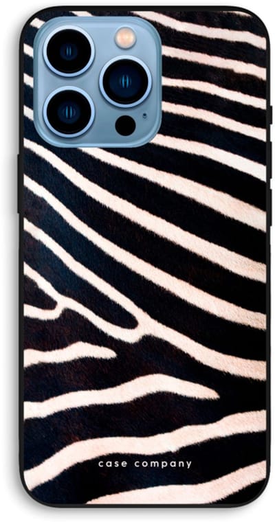 Case Company® - Hoesje geschikt voor iPhone 13 Pro Max hoesje - Zebra - Biologisch Afbreekbaar Telefoonhoesje - Bescherming alle Kanten en Schermrand