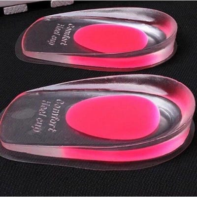 New Age Devi - Verbeter je voetcomfort met onze Soft Gel Zooltjes - Hielberschermer/Inlegzool Cups - Gelzolen voor optimale Hielbescherming - Geschikt voor hielpijn - Zachte Gel Inlegzool - Rood - Damesmaat 35-41