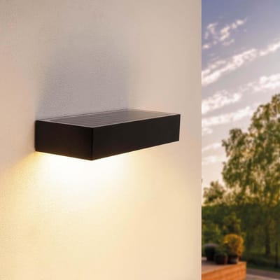 Moderne Solar LED Wandlamp met Bewegingssensor - Energiezuinig en Weerbestendig