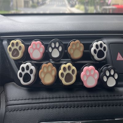TLVX 10 stuks Leuke Honden Pootjes Autoparfum / Luchtverfrisser voor auto / Frisse Geur / Bloemig / Citroen / Oceaan / Geurstokjes / Uniek Design Hond Poot / Fris Interieur / Lekker Auto Luchtje / Car Diffuser / Air Freshener / Auto Parfum