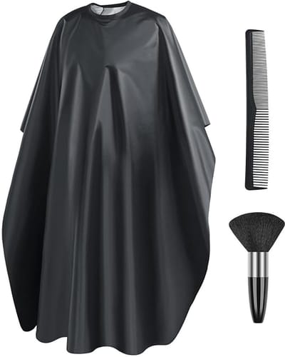 LISM-Kapperscape, nylon saloncape, kapperscape met nekwarmer, kapperscape met kam, salonaccessoires voor mannen en vrouwen.