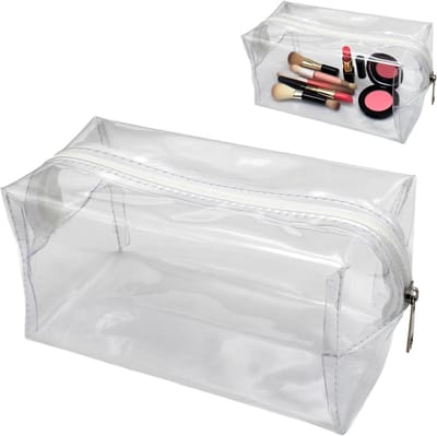 make-uptas, toilettas, doorzichtig pvc, reis-opbergtas voor vloeistoffen, make-up, schoolbenodigdheden, 18 x 9,5 x 10 cm