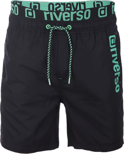 riverso Heren Short RIVBobby regular fit Zwart S Volwassenen Zwembroek met Print