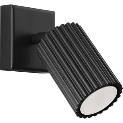 Sollux Lighting Wandlamp Karbon - GU10 - zwart - aluminium - 8x8x16cm