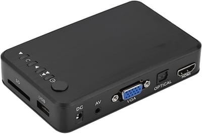 Dailygoody - 1080P HD-multimediaspeler - Compact formaat - Hoge compatibiliteit - USB en SD-kaartondersteuning - Geschikt voor HD-films - Zwart