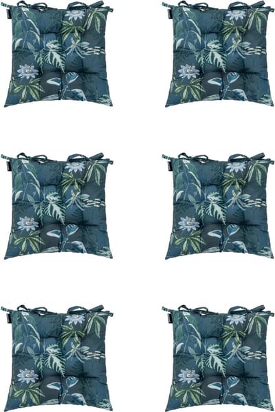 Madison - Zitkussen - Universeel - 6 stuks - 46 x 46 cm - Mauel Blue - Tuin - Toscane