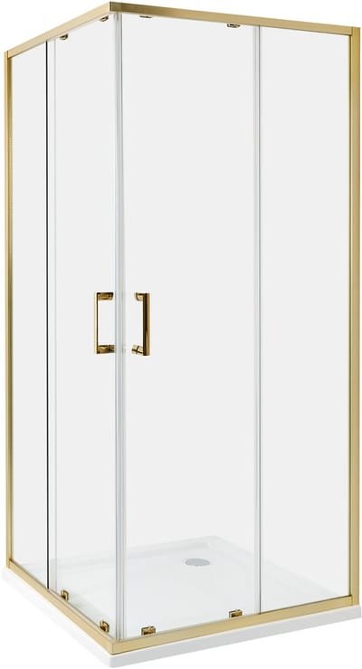 TELA - Douchecabine - Goud - 90 x 90 x 185 cm - Veiligheidsglas