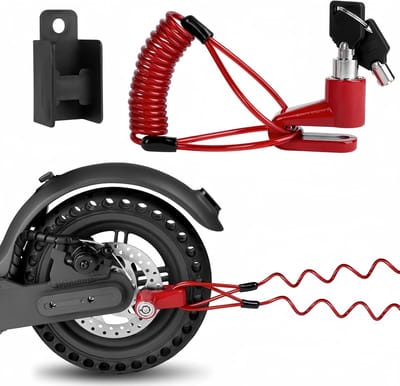 Fietsslot, schijfremslot, 1300 mm/12 mm fietskabelslot met 2 sleutels, accessoire voor elektrische scooterslot, anti-diefstal voor Xiaomi M365/Pro, fiets, elektrische fiets, skateboards,