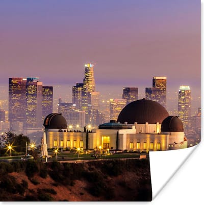 Poster Los Angeles - Skyline - Architectuur - 100x100 cm XXL