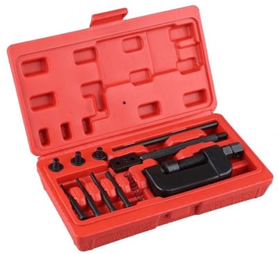 Dailygoody - Motorfiets Kettingbreker - Klinknagel Cutter Tool Kit - Essentiële toolkit - Zwart - Aandrijfkettingen - Geschikt voor motorfiets mo