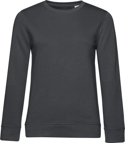 Organic Inspire Crew Neck Sweater Women B&C Collectie Asphalt Grijs maat M