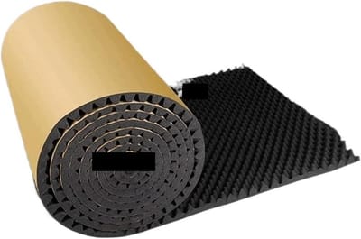 Akoestische Panel - Geluidsisolatie Schuim - Ruimte Verbeteren - Zelfklevend Eivorm - 50 x 200 cm - Zwart
