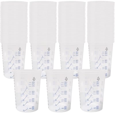 Dailygoods- Maatbeker 600 ml - Maatbeker kunststof - Maatbeker set 50 stuks - Mengbeker voor verf - Harsmengbeker - BPA-vrij kunststof