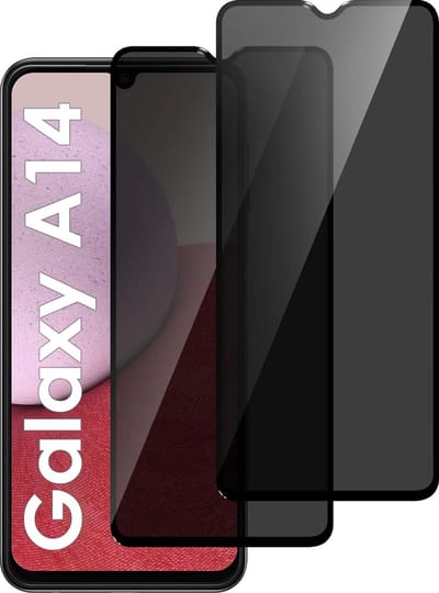 Stravo 2-pack Privacy screenprotector voor Samsung Galaxy A14 5G - Anti-Spy volledig zelfklevende flexibele film voor Galaxy A14 6.6"