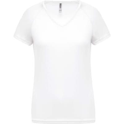 PROACT® Dames sport-t-shirt V-hals PA477 - White - S