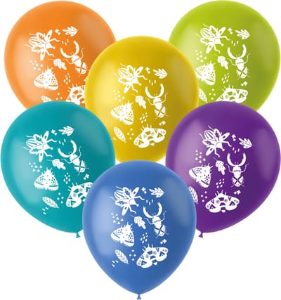 Folat - Buzzing bugs ballonnen - 6 stuks - 33 cm